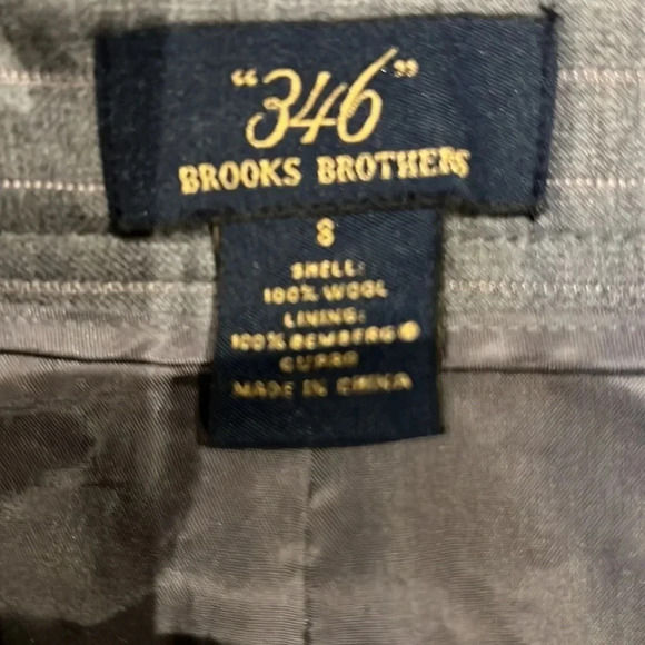 Brooks Brothers Grey striped 💯 percent wool midi skirt Sz S - Picture 6 of 9